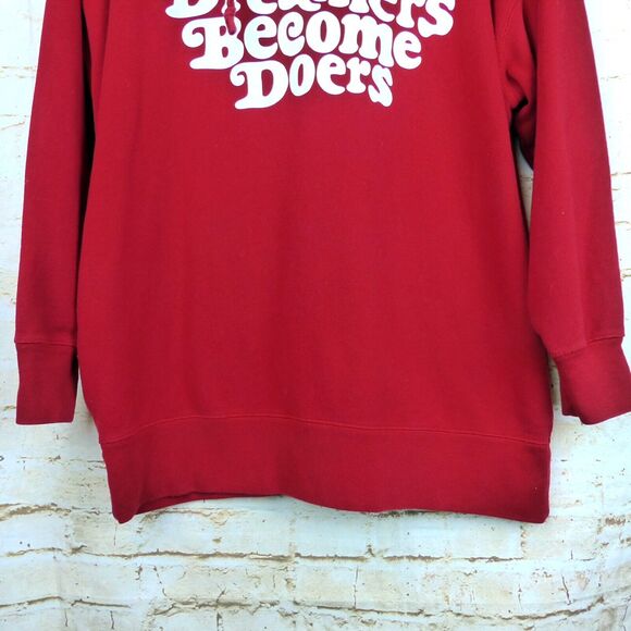 Uniqlo x Verdy Hoodie Women XL Red Rise Dreamers Become Doers Rise Again Pockets - Picture 7 of 10